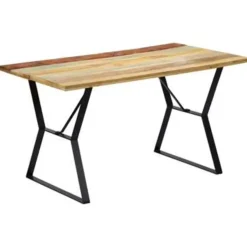 vidaXL - Eettafel - Multikleur - Hout - 140 x 80 x 76 cm Online