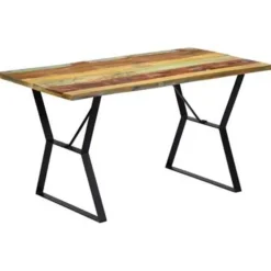 vidaXL - Eettafel - Multikleur - Hout - 140 x 80 x 76 cm Online