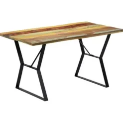 vidaXL - Eettafel - Multikleur - Hout - 140 x 80 x 76 cm Online