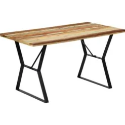 vidaXL - Eettafel - Multikleur - Hout - 140 x 80 x 76 cm Online