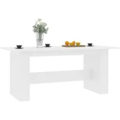 vidaXL - Eettafel - Wit - Bewerkt hout Hot