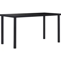 vidaXL - Eettafel - Zwart - Glas - 140 x 70 x 75 cm Sale