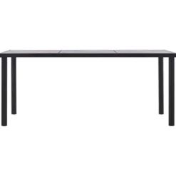 vidaXL - Eettafel - Zwart - MDF - 180 x 90 x 75 cm Best