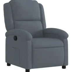 vidaXL - Fauteuil - Grijs - Fluweel Clearance