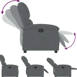 vidaXL - Fauteuil - Grijs - Fluweel Clearance