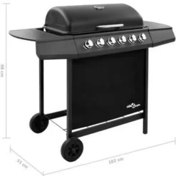 vidaXL - Gasbarbecue-grill - Zwart - Staal Sale
