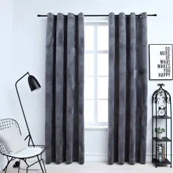 vidaXL - Gordijn - Antraciet - Fluweel - 140 x 225 cm - 2 stuks Hot