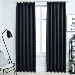 vidaXL - Gordijn - Antraciet - Stof - 140 x 225 cm Discount