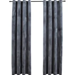 vidaXL - Gordijn - Antraciet - Fluweel - 140 x 175 cm - 2 stuks Best