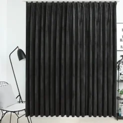 vidaXL - Gordijn - Antraciet - Fluweel Clearance