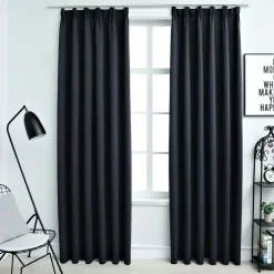 vidaXL - Gordijn - Antraciet - Stof - 140 x 245 cm