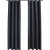 vidaXL - Gordijn - Antraciet - Stof - 140 x 175 cm Outlet