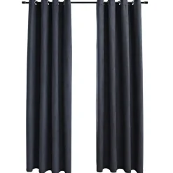 vidaXL - Gordijn - Antraciet - Stof - 140 x 175 cm Outlet