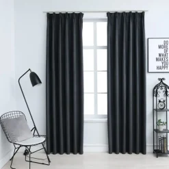 vidaXL - Gordijn - Antraciet - Stof - 140 x 175 cm - 2 stuks Best