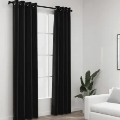 vidaXL - Gordijn - Antraciet - Stof - 140 x 225 cm - 2 stuks Outlet