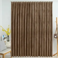 vidaXL - Gordijn - Beige - Fluweel Sale