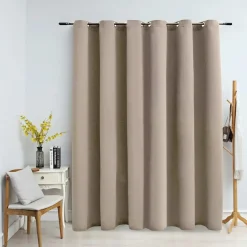 vidaXL - Gordijn - Beige - Stof Best