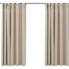 vidaXL - Gordijn - Beige - Stof - 140 x 175 cm - 2 stuks