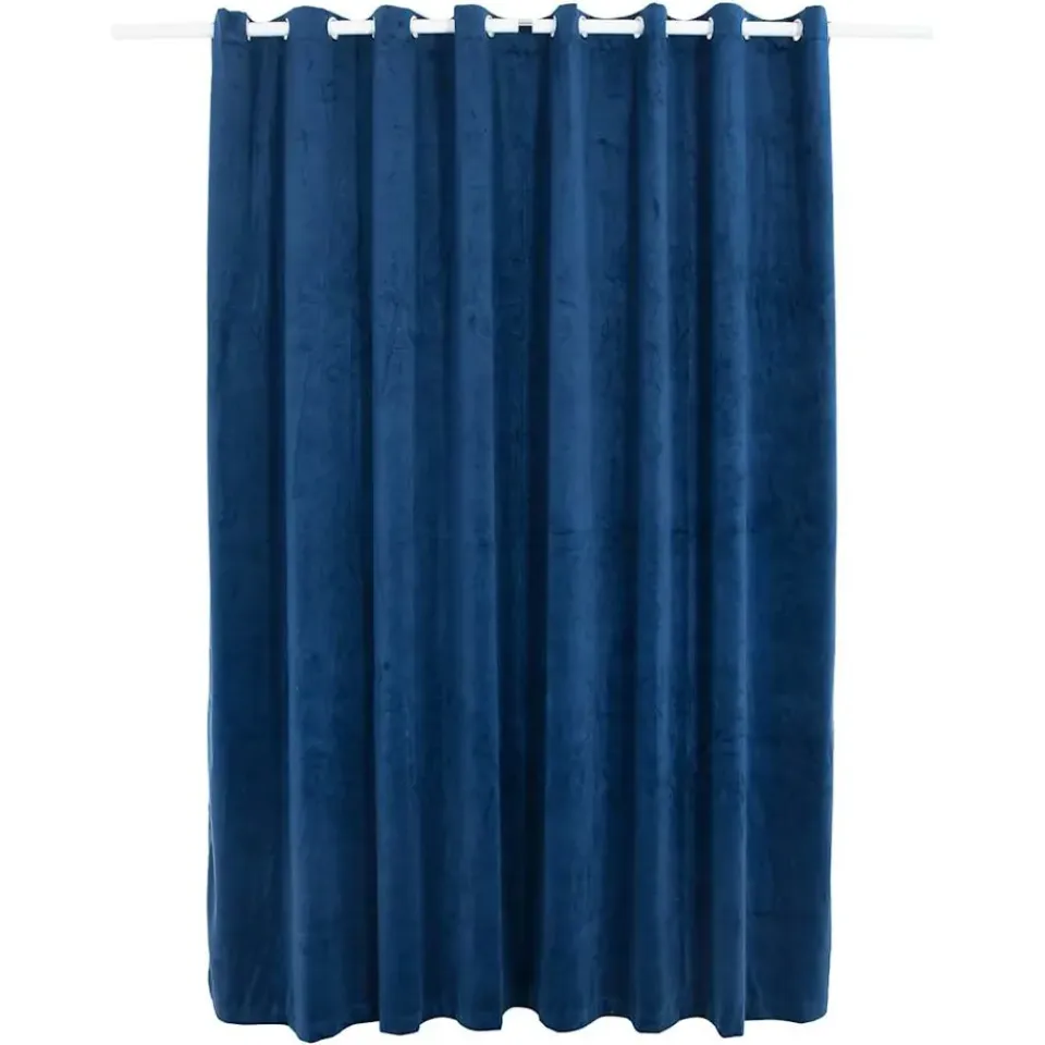 vidaXL - Gordijn - Blauw - Fluweel Discount