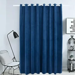 vidaXL - Gordijn - Blauw - Fluweel Discount