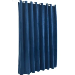 vidaXL - Gordijn - Blauw - Fluweel Discount