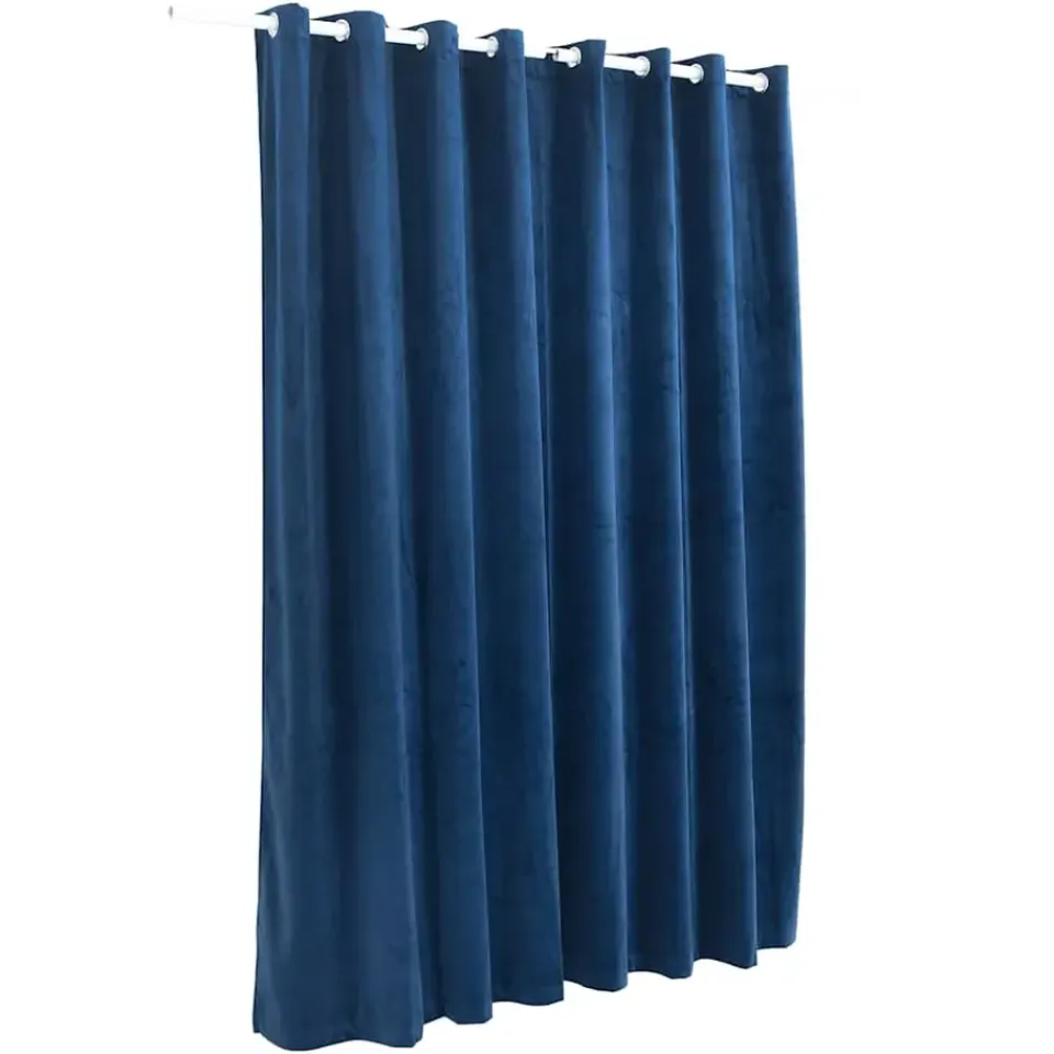 vidaXL - Gordijn - Blauw - Fluweel Discount