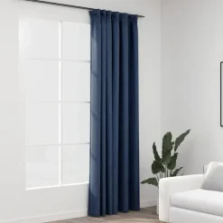vidaXL - Gordijn - Blauw - Stof Hot