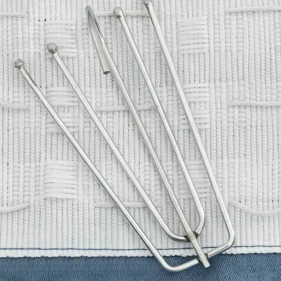 vidaXL - Gordijn - Blauw - Stof Hot