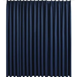 vidaXL - Gordijn - Blauw - Stof New