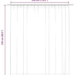 vidaXL - Gordijn - Blauw - Stof New