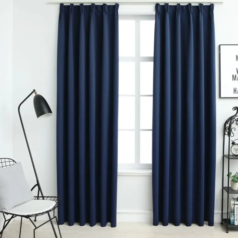 vidaXL - Gordijn - Blauw - Stof - 140 x 245 cm Sale