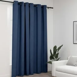 vidaXL - Gordijn - Blauw - Stof - 290 x 245 cm Clearance