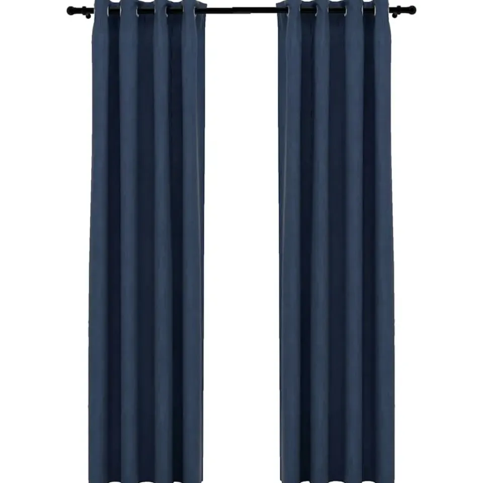 vidaXL - Gordijn - Blauw - Stof - 140 x 225 cm - 2 stuks Outlet