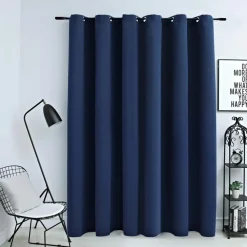 vidaXL - Gordijn - Blauw - Stof Outlet