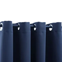 vidaXL - Gordijn - Blauw - Stof Outlet