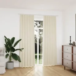 vidaXL - Gordijn - Crème - Fluweel - 140 x 225 cm - 2 stuks Outlet