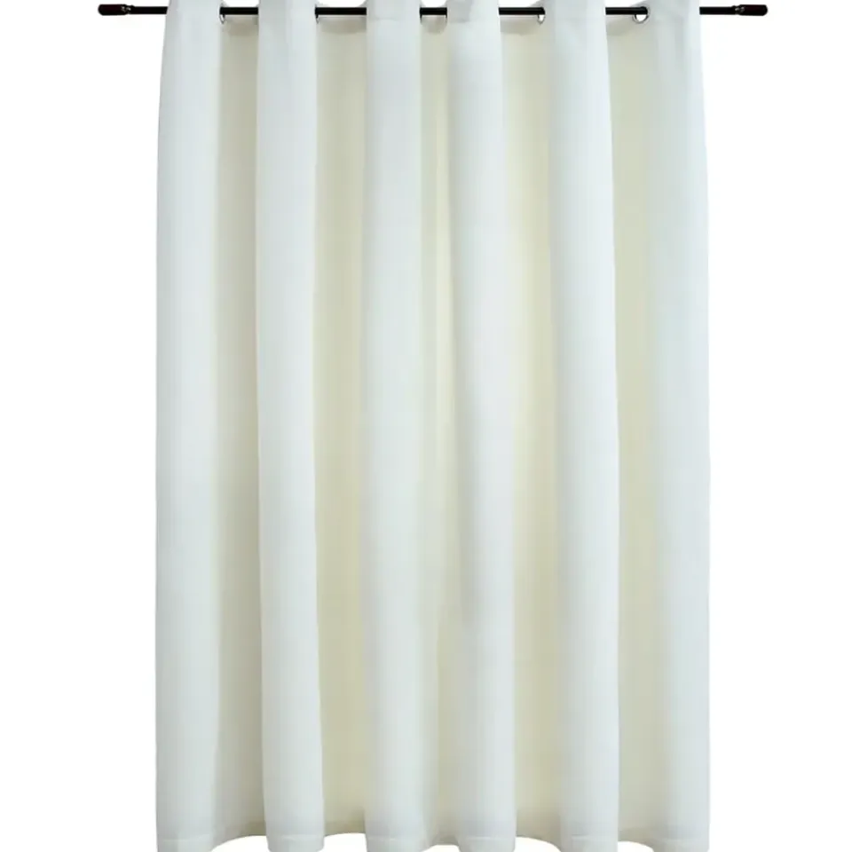 vidaXL - Gordijn - Crème - Fluweel Sale