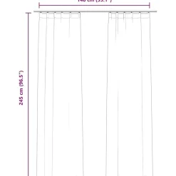vidaXL - Gordijn - Crème - Fluweel - 140 x 245 cm - 2 stuks Online