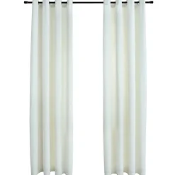 vidaXL - Gordijn - Crème - Fluweel - 140 x 245 cm - 2 stuks Best