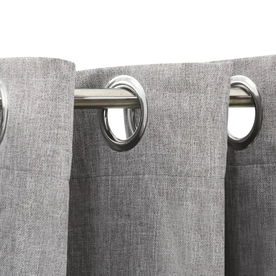 vidaXL - Gordijn - Grijs - Stof - 290 x 245 cm New