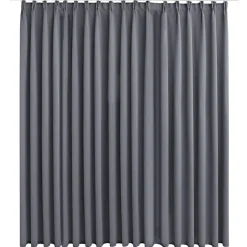 vidaXL - Gordijn - Grijs - Stof