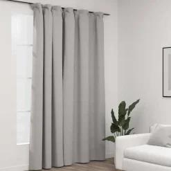 vidaXL - Gordijn - Grijs - Stof Clearance