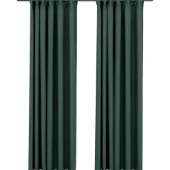 vidaXL - Gordijn - Groen - Stof - 140 x 245 cm - 2 stuks Outlet