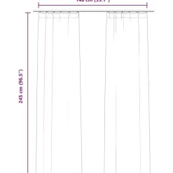 vidaXL - Gordijn - Roze - Fluweel - 140 x 245 cm - 2 stuks Clearance
