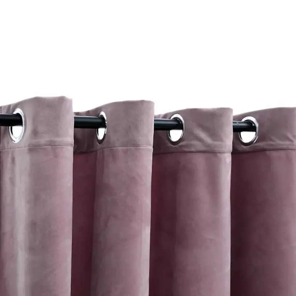vidaXL - Gordijn - Roze - Fluweel - 140 x 245 cm - 2 stuks Outlet