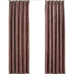 vidaXL - Gordijn - Roze - Fluweel Sale