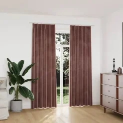 vidaXL - Gordijn - Roze - Fluweel Sale