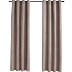 vidaXL - Gordijn - Taupe - Stof - 140 x 225 cm - 2 stuks Clearance
