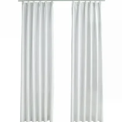 vidaXL - Gordijn - Wit - Stof - 140 x 225 cm - 2 stuks Online