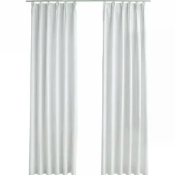 vidaXL - Gordijn - Wit - Stof - 140 x 175 cm - 2 stuks